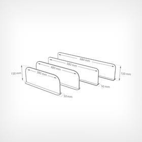 Пластиковый разделитель на Т-основании высотой 150 мм, L=475 от Сима-ленд
