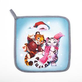 

Прихватка «Новый год: Winter fun» 19х19 саржа,100% х/л,ватин 250г/м2