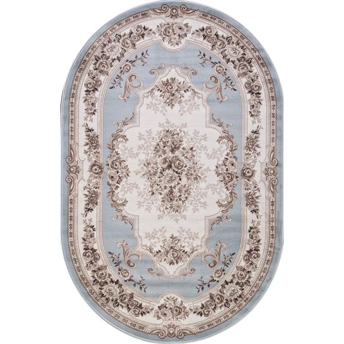 

Ковёр овальный Merinos Valencia Deluxe, размер 200x400 см, цвет l.blue-brown