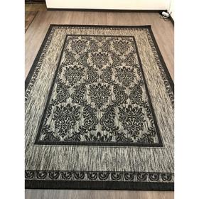 

Ковёр прямоугольный Vegas s001, размер 200x390 см, цвет gray-black