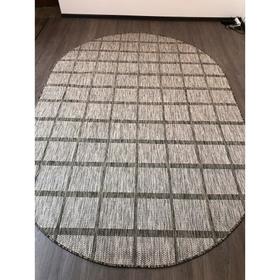 

Ковёр овальный Vegas s004, размер 160x230 см, цвет gray-black