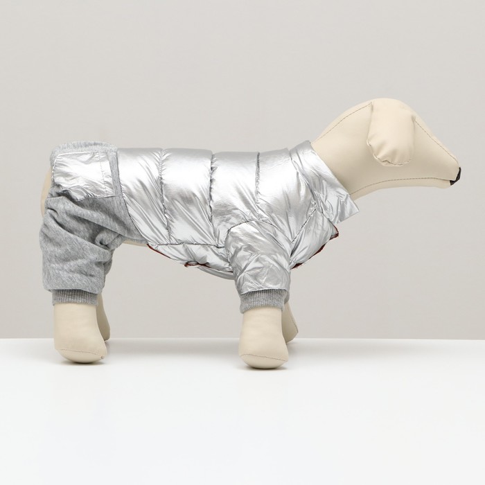 Комбинезон "Космонавт", размер 12 (ДС 28 см, ОГ 38 см, ОШ 27 см),  серебряный 6968244