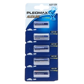 

Батарейка алкалиновая Pleomax, A27 (MN27)-5BL, 12В, блистер, 5 шт.