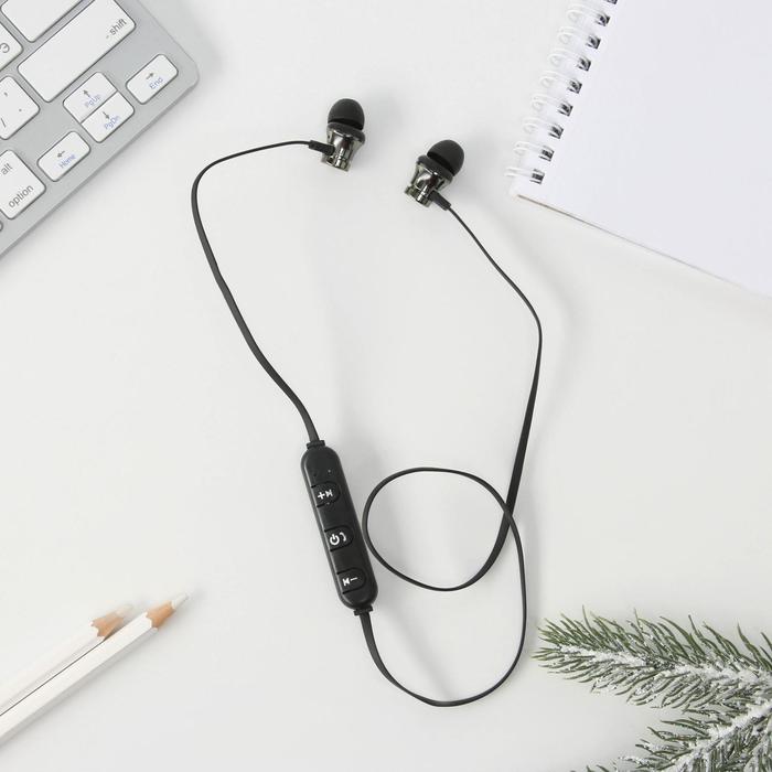 фото Беспроводные магнитные наушники с микрофоном «санта», длина провода 57,5 см like me