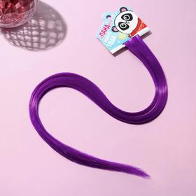 Цветные пряди для волос 'отПАНДного нового года', (темно-фиолетовый) 50 см Ош