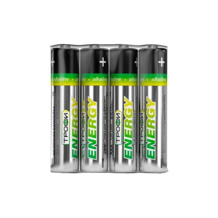 

Батарейка алкалиновая "Трофи" Eco, AAA, LR03-4S, 1.5В, спайка, 4 шт.