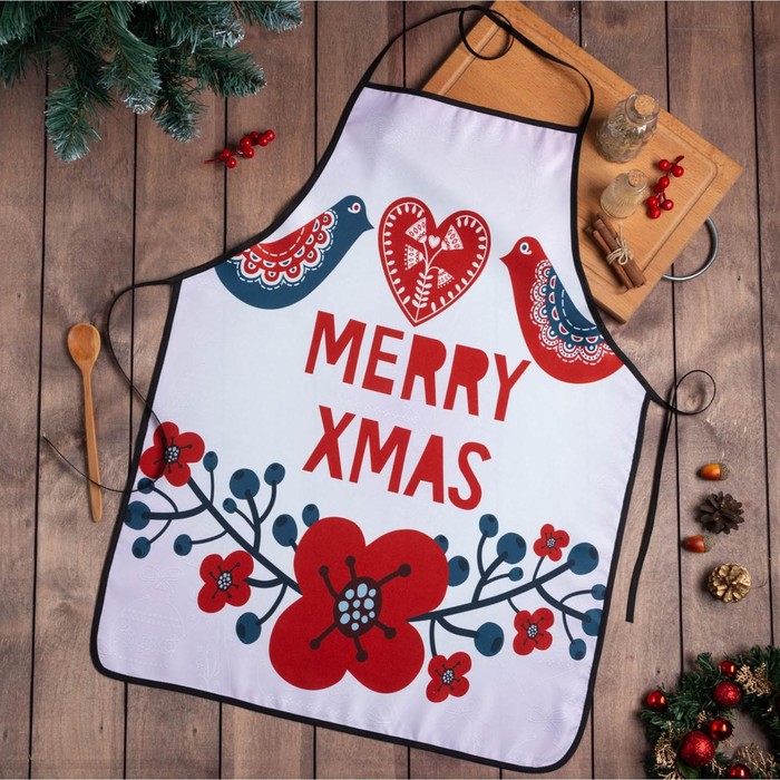 

Фартук Доляна "Merry Xmas" 55х72см, 100%пэ