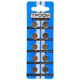 Батарейка алкалиновая "Трофи" Alkaline Cell, G8 (391, LR1120, LR55)-10BL, 1.5В,блистер,10 шт. от Сима-ленд