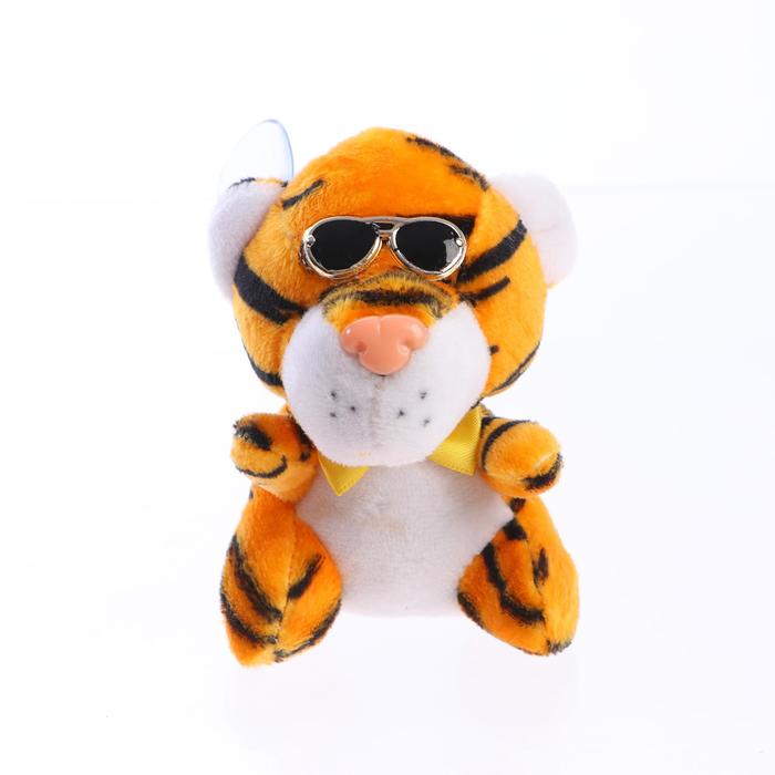 Мягкая игрушка «Тигр в очках» на присоске, цвет МИКС