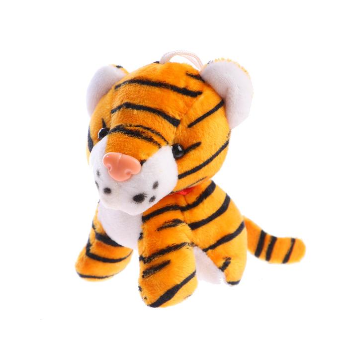 Мягкая игрушка Тигр с колокольчиком на присоске, цвет МИКС