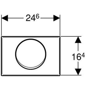 Кнопка управления Geberit Delta 15 115.101.00.1, нержавеющая сталь, цвет сатинированный от Сима-ленд