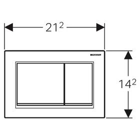 Кнопка управления Geberit Omega 30 115.080.KJ.1, пластик, цвет белый/хром глянец от Сима-ленд