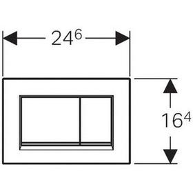 

Кнопка управления Geberit Sigma 30 115.883.KJ.1, пластик, цвет белый/хром глянец