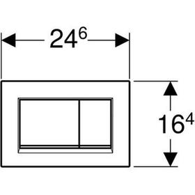 Кнопка управления Geberit Sigma 30 115.883.14.1, пластик, цвет черный матовый/хром глянцевый 74382 от Сима-ленд