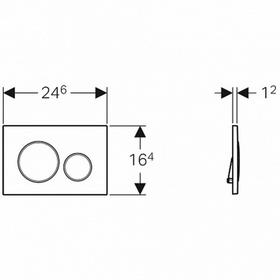 

Кнопка управления Geberit Sigma 30 115.883.DW.1, пластик, цвет черный/черный матовый