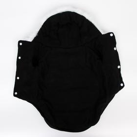 

Куртка с капюшоном и мехом, размер XXL (ОШ 36, ОГ 50, ДС 34 см), черная