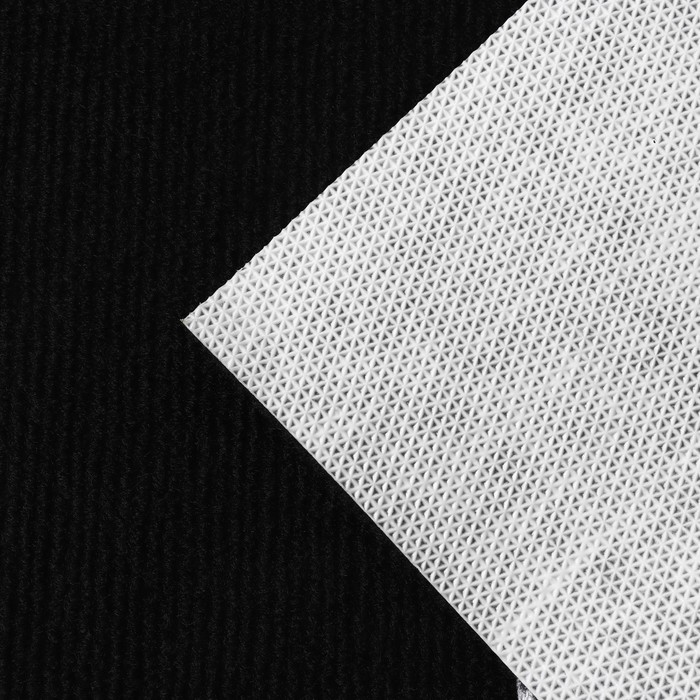 Коврик придверный светящийся в темноте Доляна «Мой дом», 50×80 см, цвет чёрный