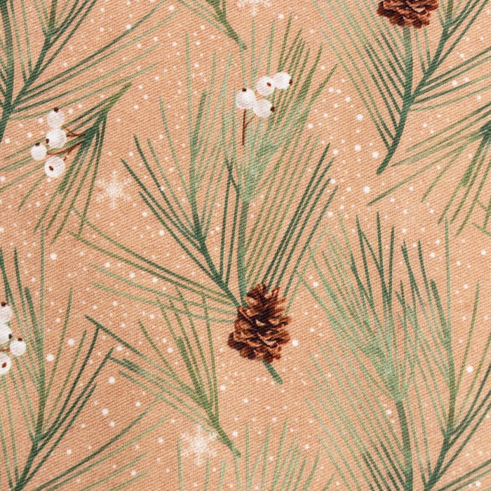 фото Дорожка на стол новогодняя этель "spruce branches" 30х70см, 100%хл, саржа 190 г/м2