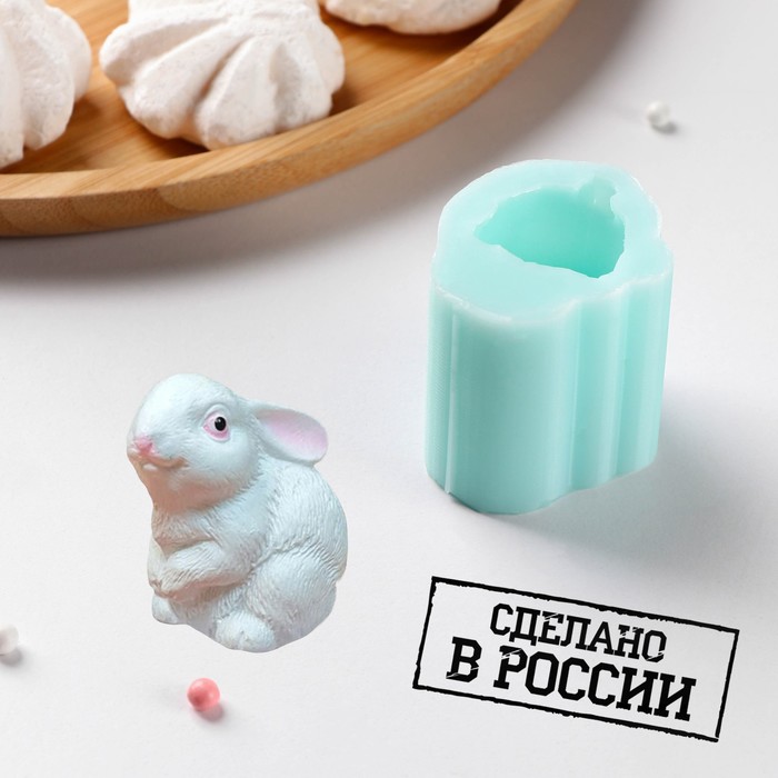 

Силиконовый молд «Зайка», 4×3,1×3,8 см, цвет бирюзовый