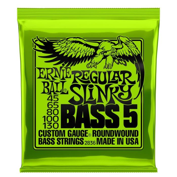 фото Струны для бас гитары ernie ball 2836 - струны nickel bass reguilar slinky 5