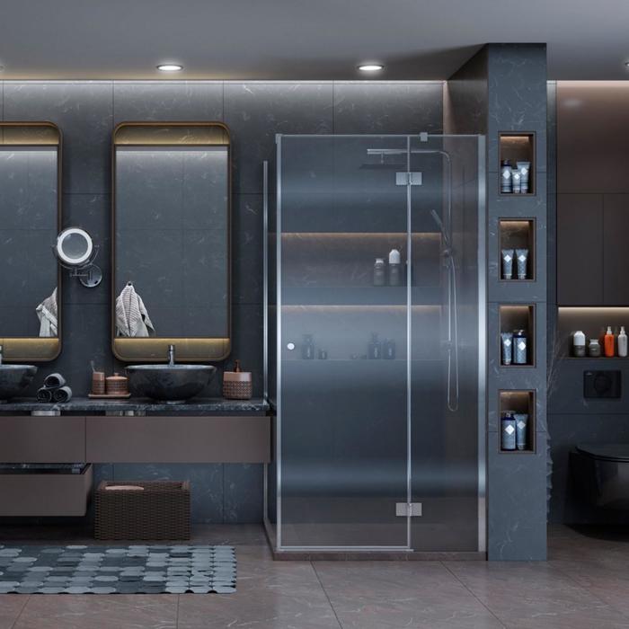 

Душевое ограждение Ambassador Diamond 12011103R, 1000x1000x2000 мм, правое, прозрачное