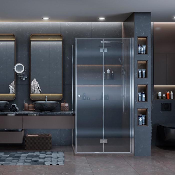

Душевое ограждение Ambassador Diamond 12011106R, 1000x1000x2000 мм, правое, прозрачное