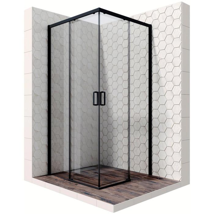 

Душевое ограждение Ambassador Queen 11011204Black, 1000x1000x2000 мм, черное, прозрачное
