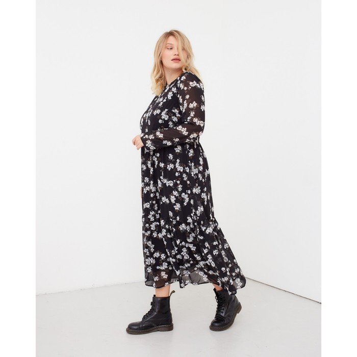 

Платье женское миди MIST plus-size, р.52, черный