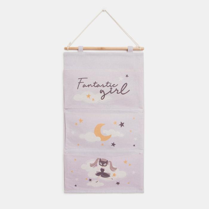 

Кармашек текстильный Этель "Fantastic girl", 3 отделения, 34*63,5 см