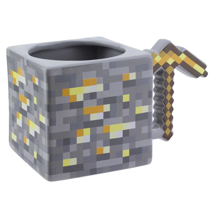 фото Кружка 3d minecraft gold pickaxe mug 550 мл paladone