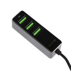 

Автомобильное зарядное устройство Deppa, 1 USB, 3.4A, QC, 3 USB для пассажиров, 1.2м, черное