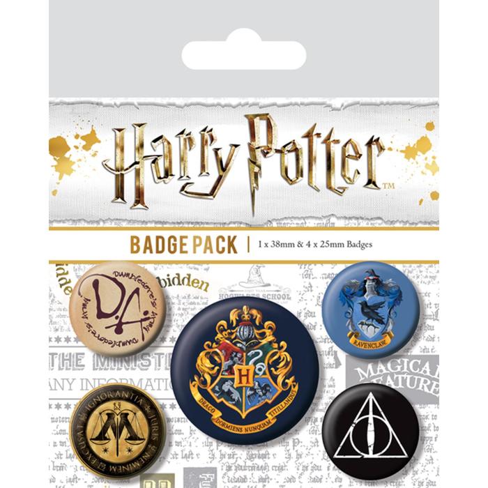 Набор значков Harry Potter (Hogwarts), 5 предметов