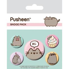 

Набор значков Pusheen (Pusheen Says Hi), 5 предметов