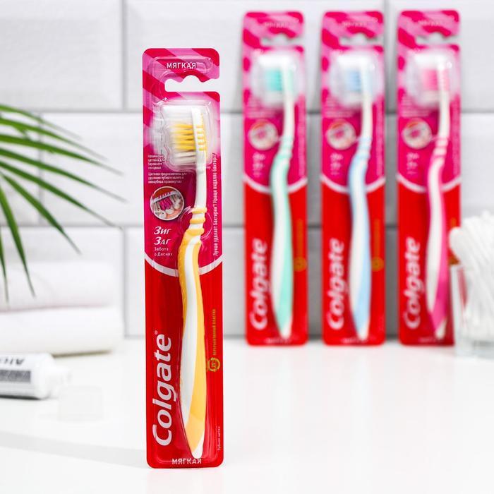 Зубная щётка Colgate Зиг Заг забота о деснах мягкая микс 1 шт 99₽