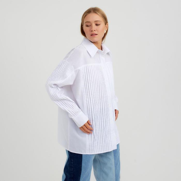 фото Рубашка женская minaku: casual collection цвет белый, р-р 44