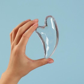 Массажёр Гуаша «Сердце», 11,5 × 6 см, цвет прозрачный