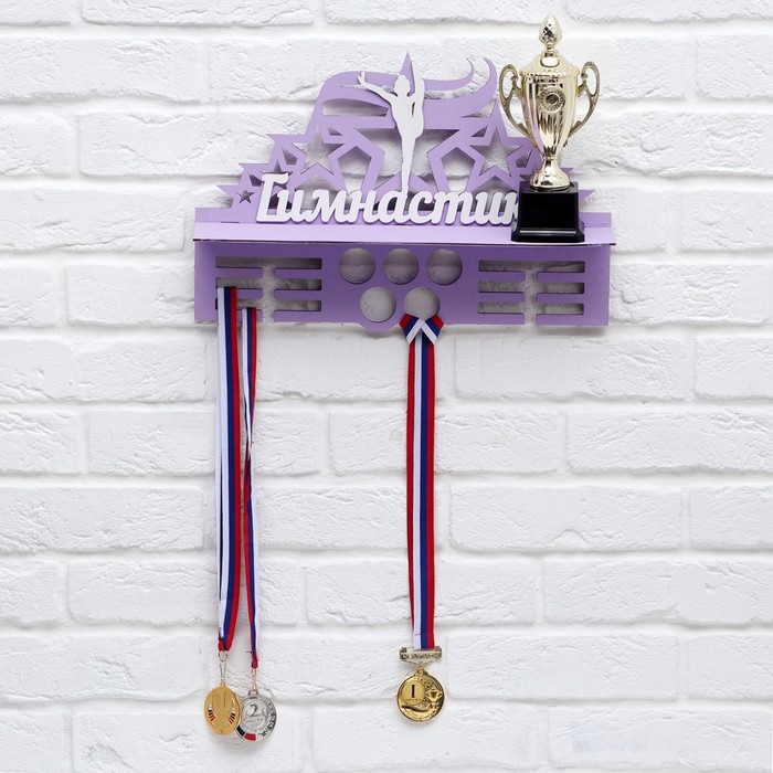 Медальница Гимнастика двухцветная покраска, 445х300мм медальница двухслойная гимнастика