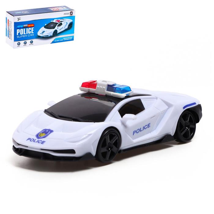 Машина «Полиция», работает от батареек, световые и звуковые эффекты