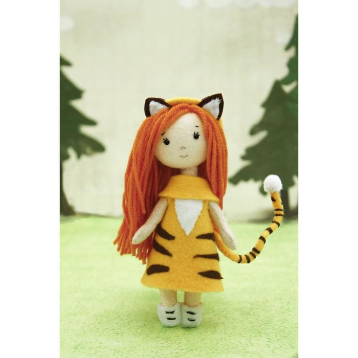 Набор для создания куклы из фетра « Девочка - тигрёнок»