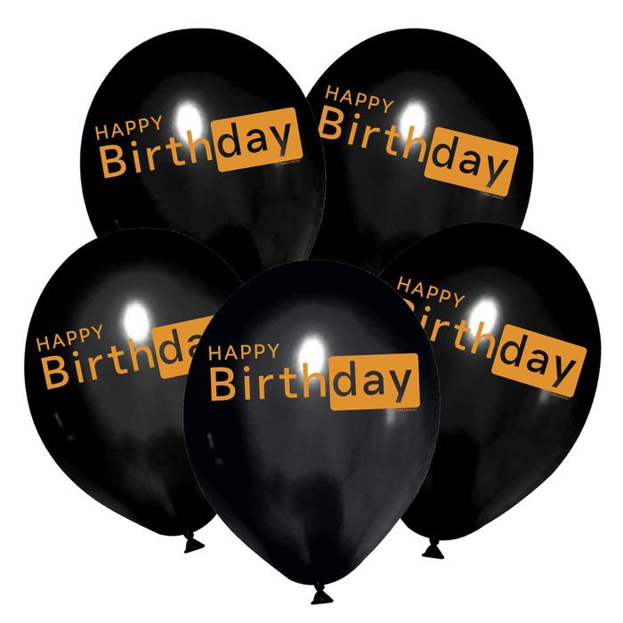 

Шар латексный 12" Happy Birthday, 25 шт.