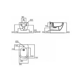 

Биде подвесное Ideal Standard TESI T355201, перелив