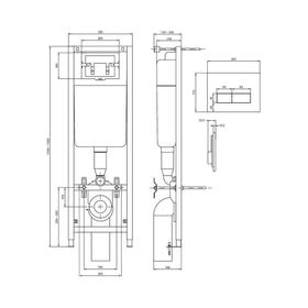 

Инсталляция Ideal Standard W3710AA, для подвесного унитаза, кнопка управления