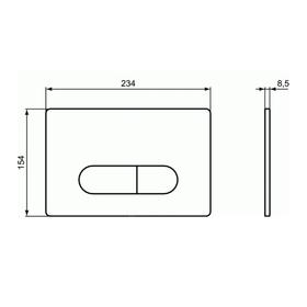 

Кнопка управления Ideal Standard OLEAS M1 R0115AA, пластик, хром