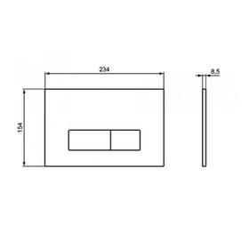 

Кнопка управления Ideal Standard OLEAS M2 R0121AA, пластик, хром