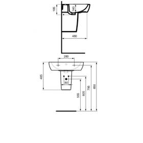 

Полупьедистал Ideal Standard TEMPO E074801, цвет белый