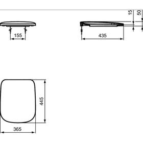 

Сиденье для унитаза Ideal Standard Esedra T318101, микролифт, дюропласт, белый