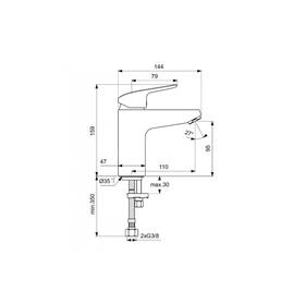 Смеситель для раковины Ideal Standard CERAFLEX B1714AA, однорычажный, излив 110 мм, хром от Сима-ленд