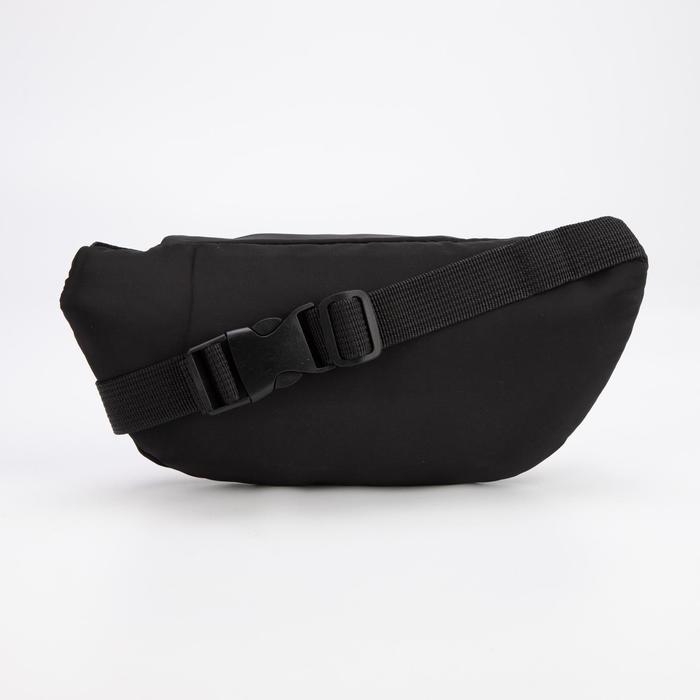 

Сумка поясная на молнии, наружный карман, цвет чёрный
