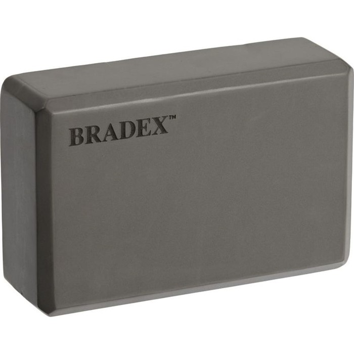 Блок для йоги Bradex, 23 х 15 х 7,5 см, 130 гр., цвет серый
