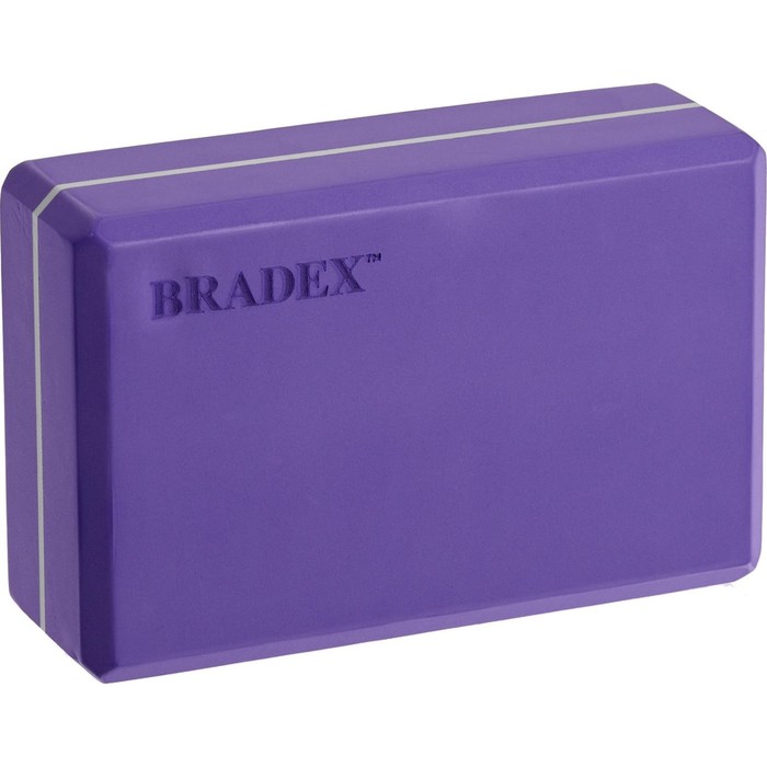 Блок для йоги Bradex, 23 х 15 х 7,5 см, 130 гр., цвет фиолетовый